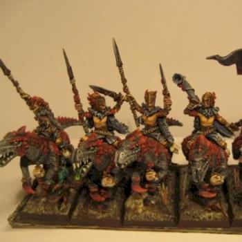Wood Elves Riders of Kurnous by trollslayer