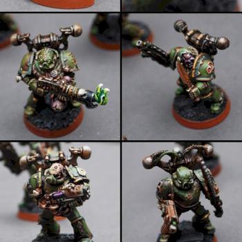 Nurgle, Death Guard, Plague Marine Squad 2, Aegrus Flax (Diseased Sickle) by LuckyNo.5