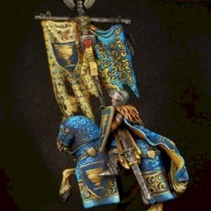 Warhammer Bretonnian Lord with Standard by rene