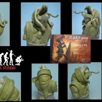 Buste d'homme serpent pour les Forgerons Arvernes by daemslaan