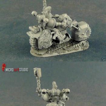 Space Wolves Runepriest on bike by Asmodean