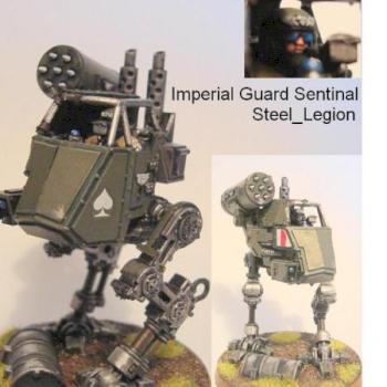 Imperial Guard Sentinal with Rocket Pod by Steel Legion