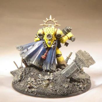 Brother Captain Aurelius of the 4th Imperial Fists company by Kaleb Daark