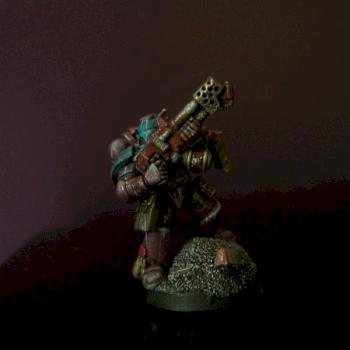 space marine avec lance flamme de glace by socrate
