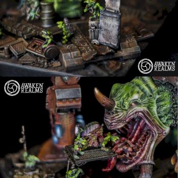 Ork Squiggoth Diorama by Awaken Realms