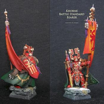 Khorne Battle Standard Bearer by Zarem