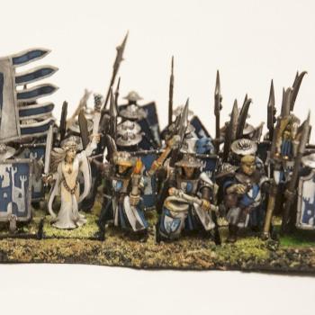 Bretonnian Men at Arms with Damsel of the Lady by Gopal