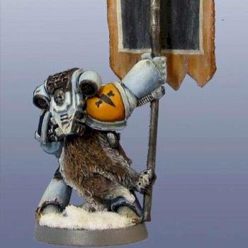 Space wolf standard bearer by dendros