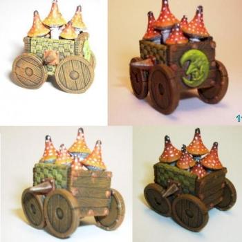 cart with mushrooms by Mewi la Pintora