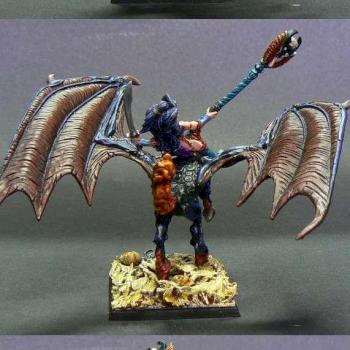 Dark Elves Sorceress on Dark Pegasus by SexRocket