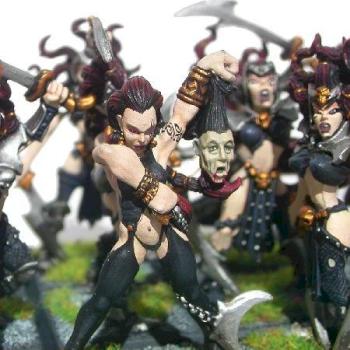 Witch Elf Hag with GW Witch Elves by warpaintoz
