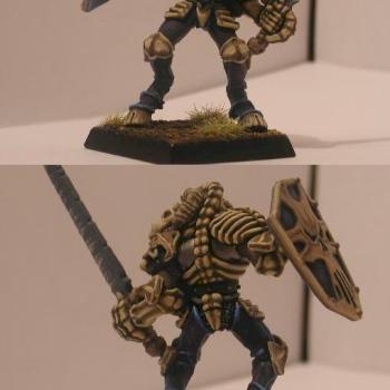 Chaos Warrior in Bone Armour by Khastarax