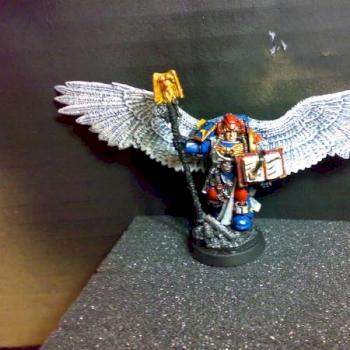 My Blood Angels librarian with the Wings of Sanguinius by BrendanR