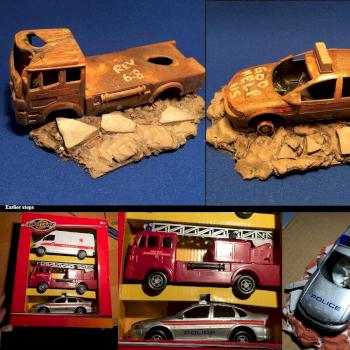 Converting kids toys to 28mm Post-Apocalyptic debris by Byteknight