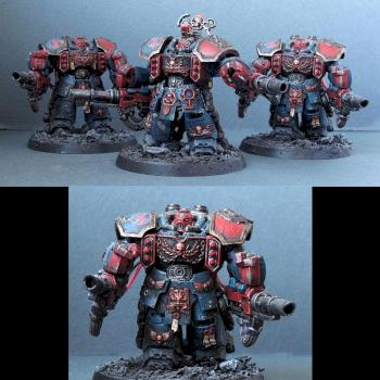 Space Marines Crimson Fists Centurion Devastators by filipple