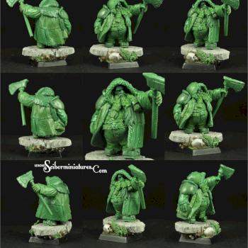 Dwarf original green stuff sculpture 28mm by Scibor