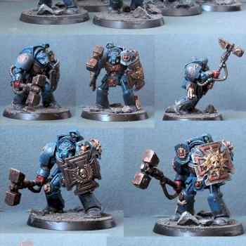 Space Marines Crimson Fists Assault Terminators by filipple