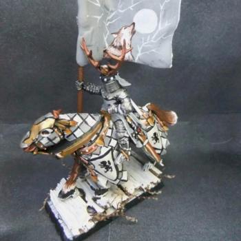 Warhammer Bretonnia Bretonnian Knight of Snow Wolf by tinman755