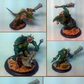 My 2nd Unit of Gatormen Posse, based on Squamates Warrior from Helldorado - minion - Hordes by HudsonH