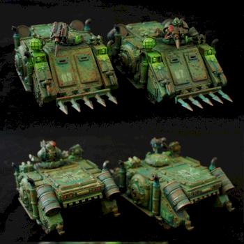 40K Mariners Blight Chaos Rhinos by LuckyNo.5