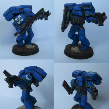 Assault marine, Ultramarines 4th company by pompeychiv