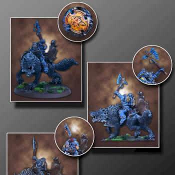 Space Wolves Lord on Thunderwolf by nuno997