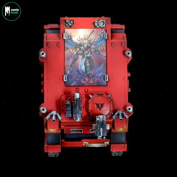 classic Blood Angels Rhino - Sanguinius freehand by castlebrush