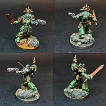 Salamander lieutenant plasma gun and power sword by Kova