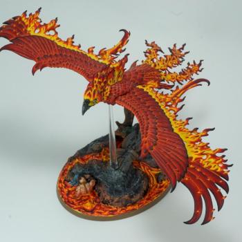 Flamespyre Phoenix with Lava Base by Highelves.addict