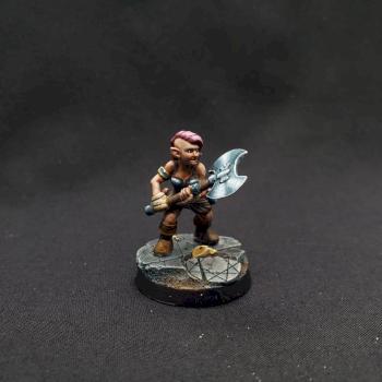 Gilly, Halfling Barbarian by Wellforged Gaming