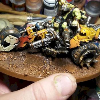 Ork Wartrike warboss by dogparry