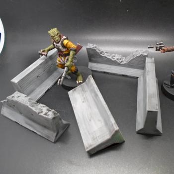 Table Top Terrain 3D Printed Jersey Barriers for Star Wars Legion 40k and others by w013ejb