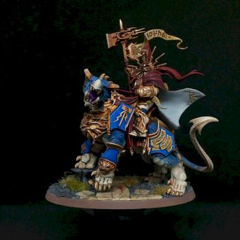 Vandus Hammerhand on Dracoth by BobdogzPaints