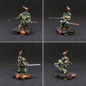 (Warhammer 40 000 - Space Marines) Salamanders Captain Pellas Mir'san (conversion) by Alex Fox