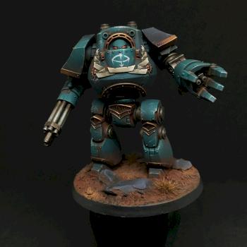Sons of Horus Contemptor Dreadnought by BobdogzPaints