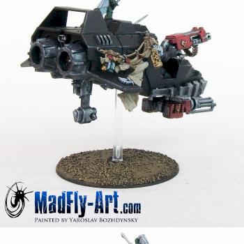 Master of the Ravenwing Land Speeder by MadFlyArtStudio