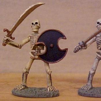 Two Skeletons With Swords by Sand Rat