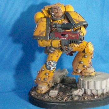 150mm Imperial Fist Captain Lexandro d'Arquebus by BigWill