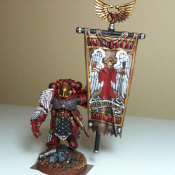 Blood Angels Honour Guard Standard Barer by DrUrsakar