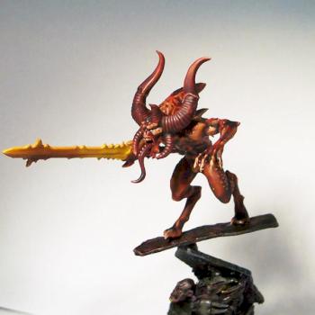 Khorne's Bloodletters champion by Mime