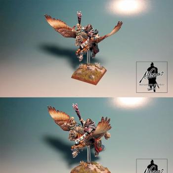 Empire Wizard on Pegasus - Warhammer Conversion by JAAlfonso