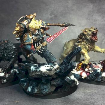 Leman Russ and Wolves by Collateral Jim