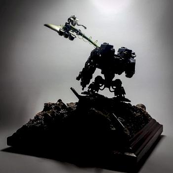 Necron Destroyer attack on Dreadnought by Ziggy