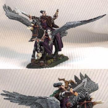 Dark Elf Noble on Pegasus by Surion