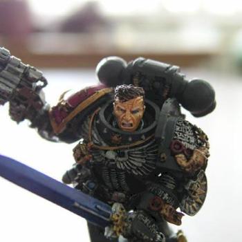 Space marine in Inquisitor Scale by Son of the Dragon