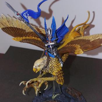 High elf lord on griffon by sir_knight