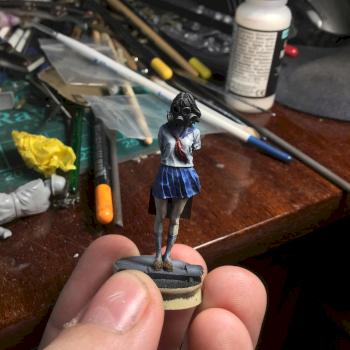 School girl - front by Derion
