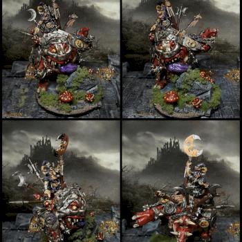 Moonclan warboss on mangler squig by Maho