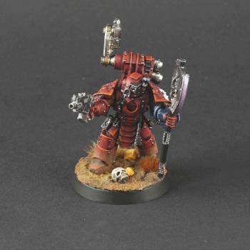 Crimson Fist Techmarine in MkIII Armour by Lordkroaq