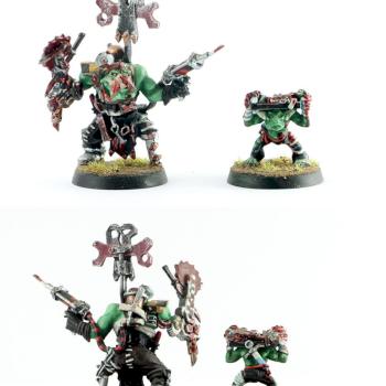 Orks Painboy with Grot Orderly by belgun